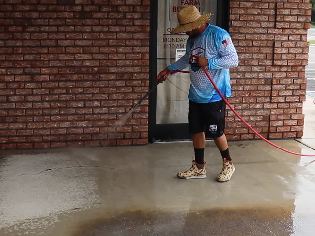 Detail work at the door — Ray-Nor-Shine Pro Wash job photo